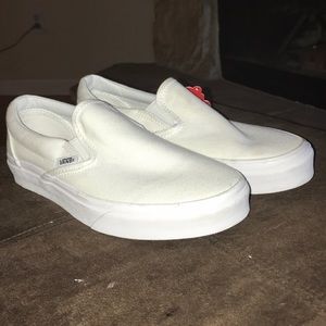 True White Classic Slip Ons